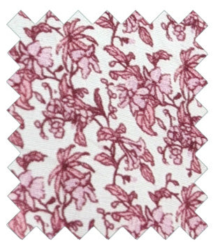 Pink Floral Cotton Wedding Swatch