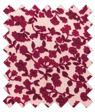 Raspberry Floral Cotton Wedding Swatch