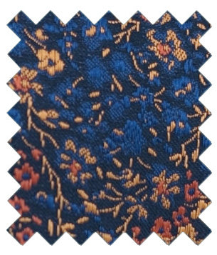 Copper & Navy Ditsy Floral Wedding Swatch