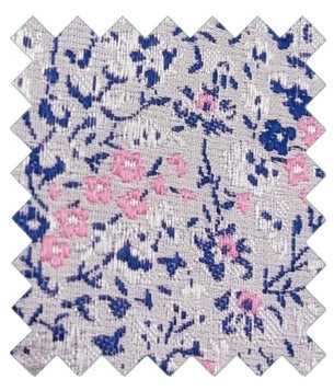 Pink & Silver Ditsy Floral Wedding Swatch