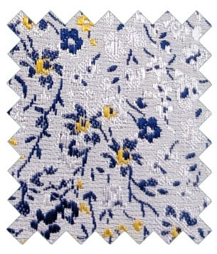 Yellow & Silver Ditsy Floral Wedding Swatch