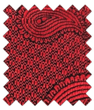 Red Paisley Wedding Swatch