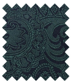 Bottle & Navy Paisley Silk Wedding Swatch