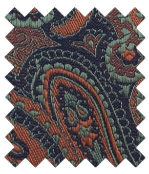 Rust Antique Paisley Wedding Swatch