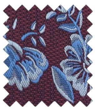 Burgundy & Blue Floral Wedding Swatch