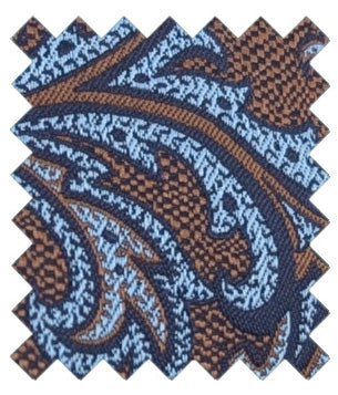 Mocha Fancy Paisley Wedding Swatch