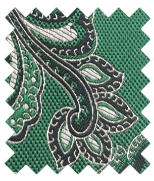 Emerald Floral Paisley Wedding Swatch