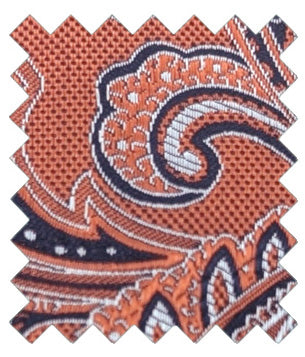 Rust Floral Paisley Wedding Swatch