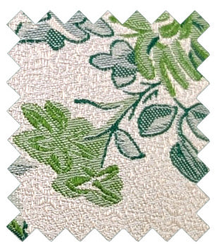 Green Floral Silk Wedding Swatch