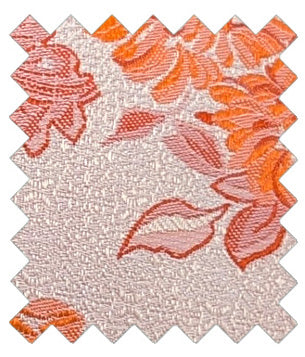 Orange Floral Silk Wedding Swatch