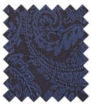 Black & Navy Paisley Wedding Swatch