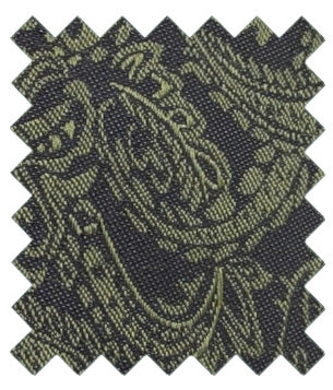 Black & Olive Paisley Wedding Swatch