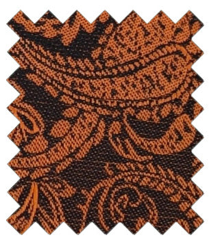 Black & Orange Paisley Wedding Swatch