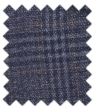 Woolf Blue Check Wedding Suit Swatch