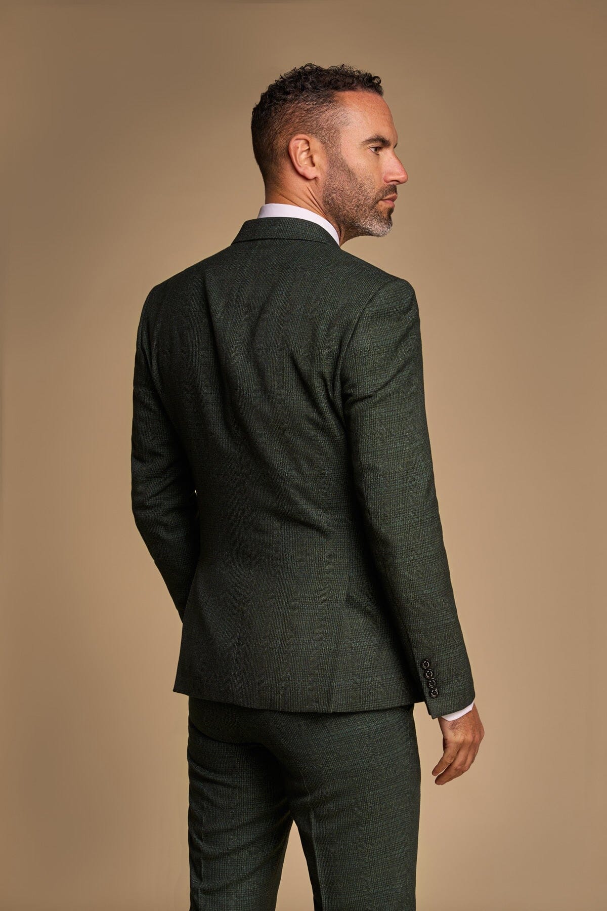 Caridi Olive Double-Breasted Jacket - Blazers & Jackets - - THREADPEPPER