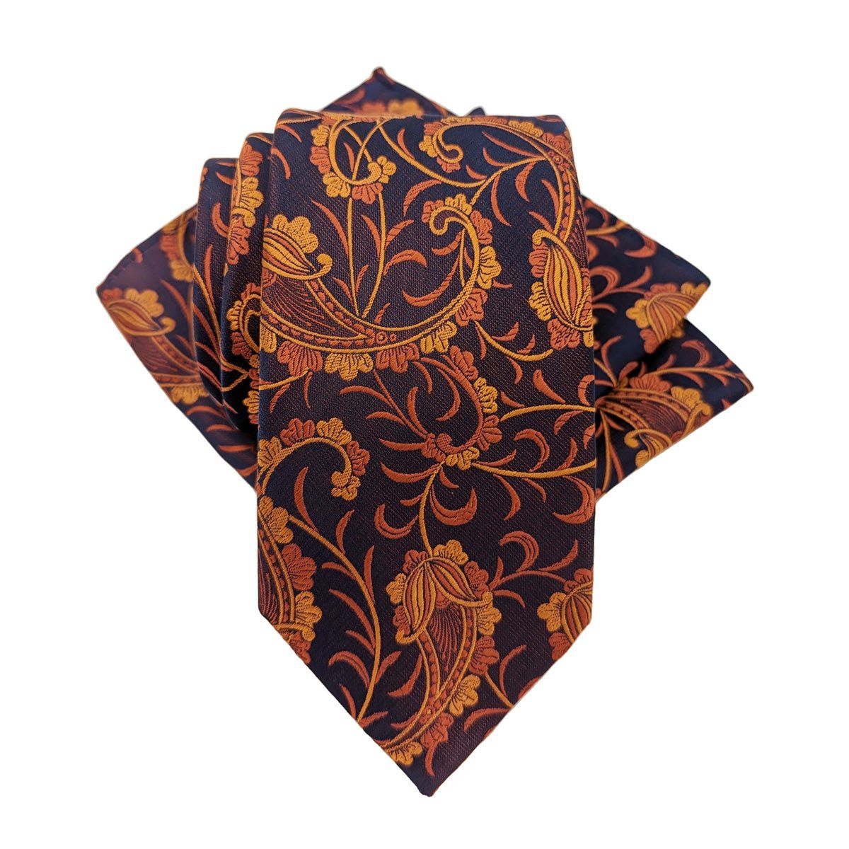 Copper Vintage Paisley Wedding Tie - Wedding Tie - Regular - Swagger & Swoon