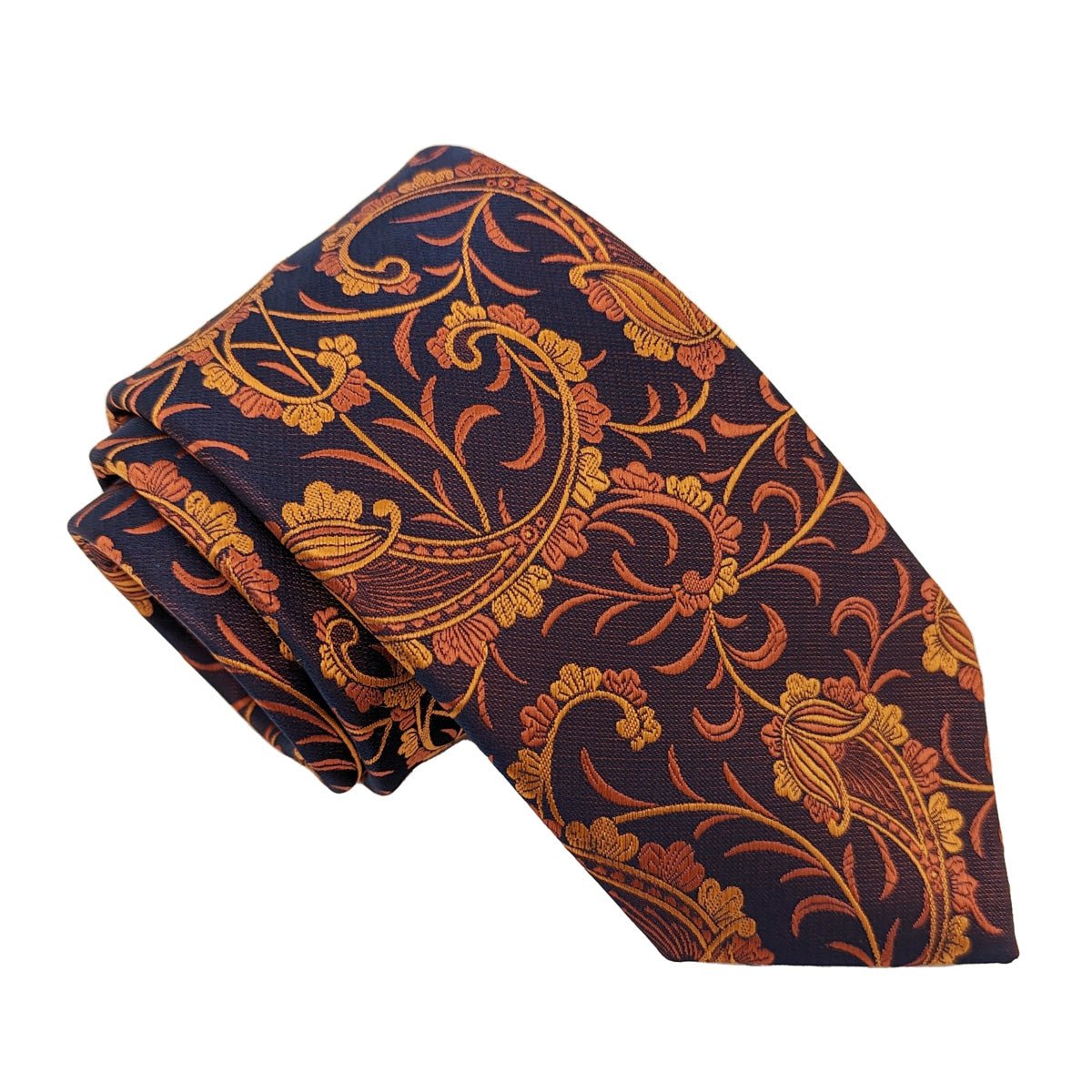 Copper Vintage Paisley Wedding Tie - Wedding Tie - Regular - Swagger & Swoon