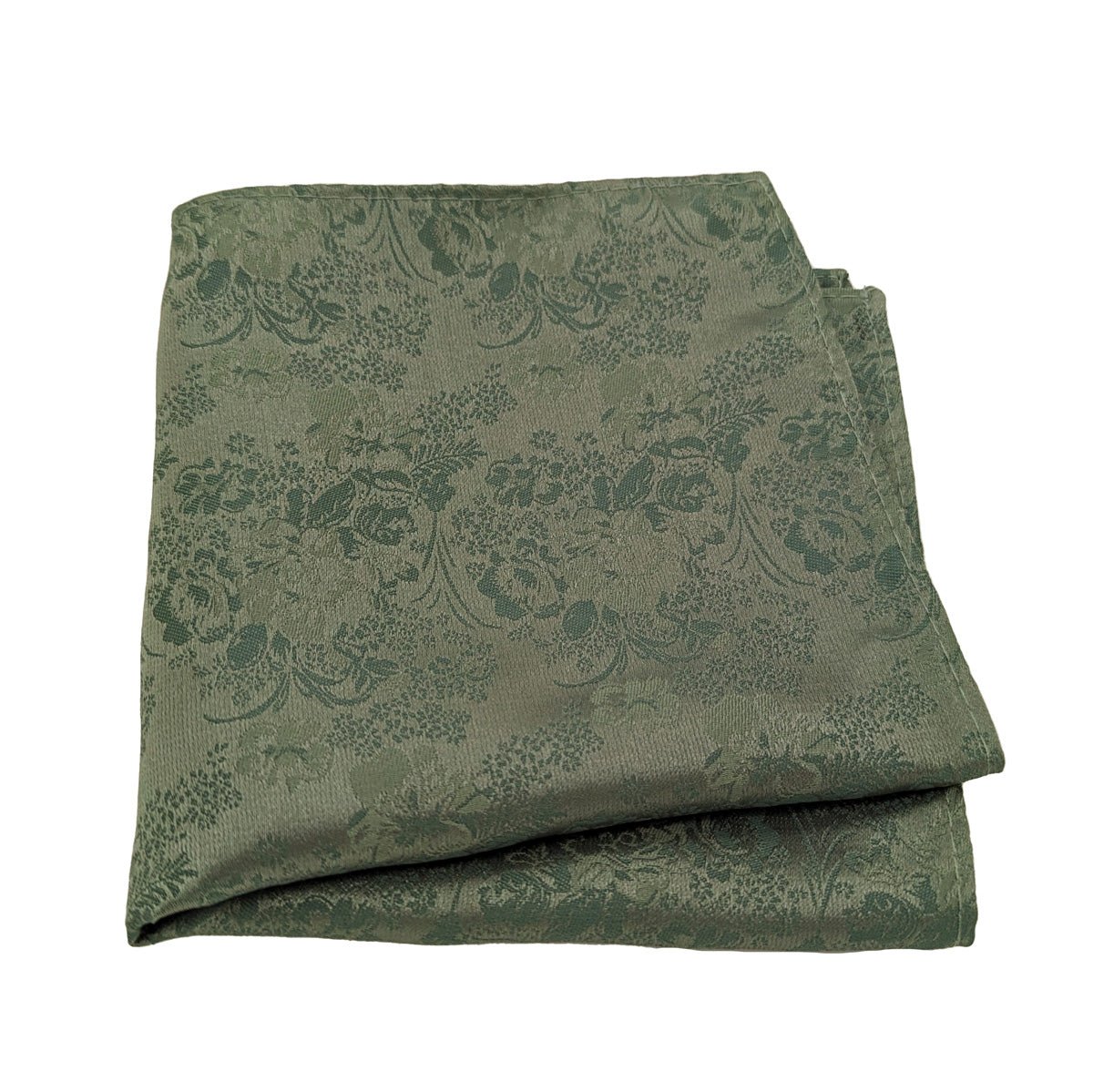 Dark Sage Floral Pocket Square - Wedding Pocket Square - - Swagger & Swoon