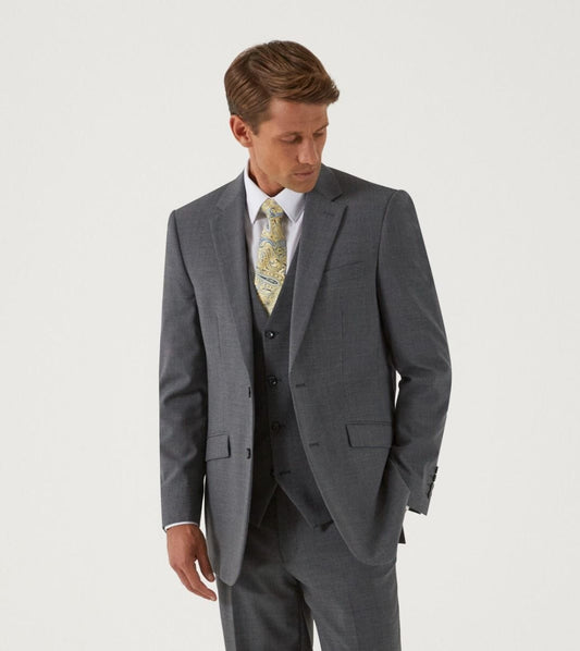 Darwin 2 Button Grey Jacket - Blazers & Jackets - 36R - THREADPEPPER