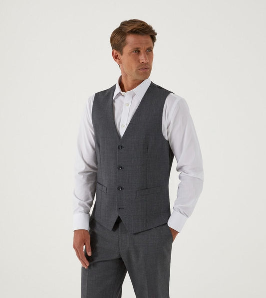 Darwin Grey Waistcoat - Waistcoats - 34R - THREADPEPPER