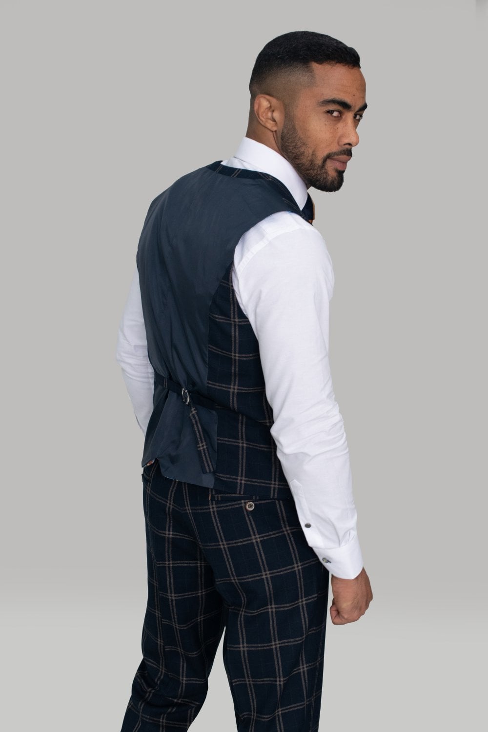 Check waistcoat and on sale trousers