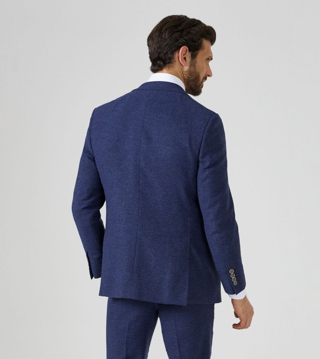 Jude Navy Herringbone Jacket - Blazers & Jackets - - THREADPEPPER