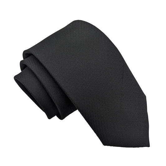 Black Textured Wedding Tie