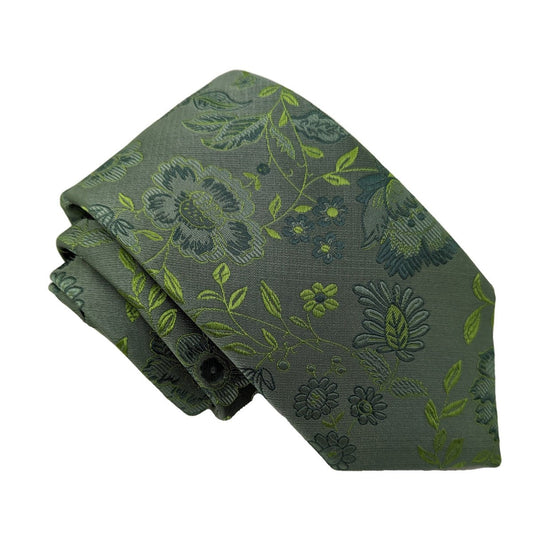 Sage Blossom Wedding Tie - Wedding Tie - Regular - Swagger & Swoon