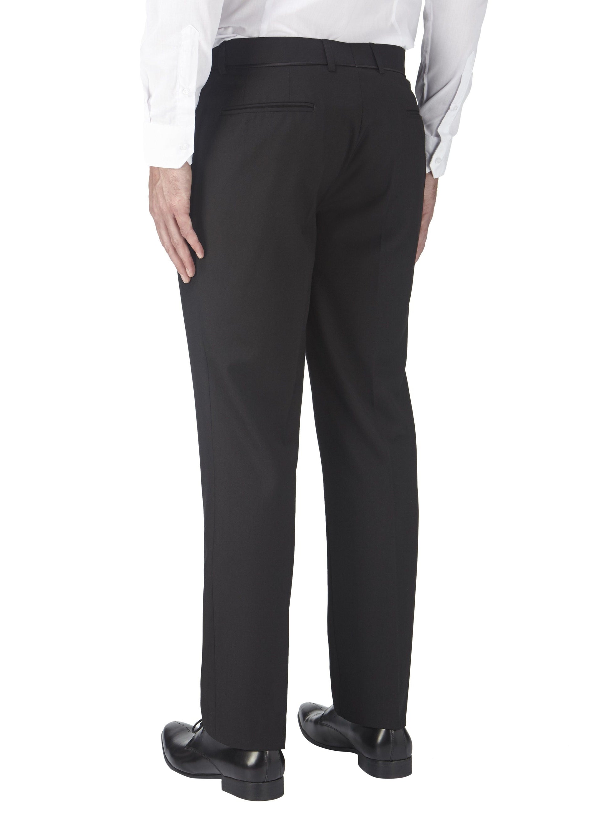 Sinatra Black Tuxedo Trousers - Trousers - - THREADPEPPER