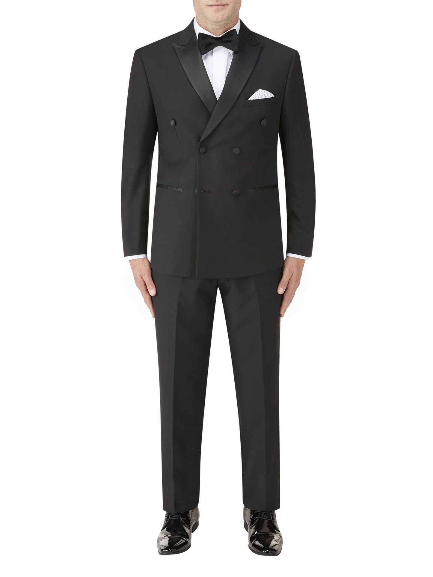 Sinatra Black Tuxedo Trousers - Trousers - - THREADPEPPER