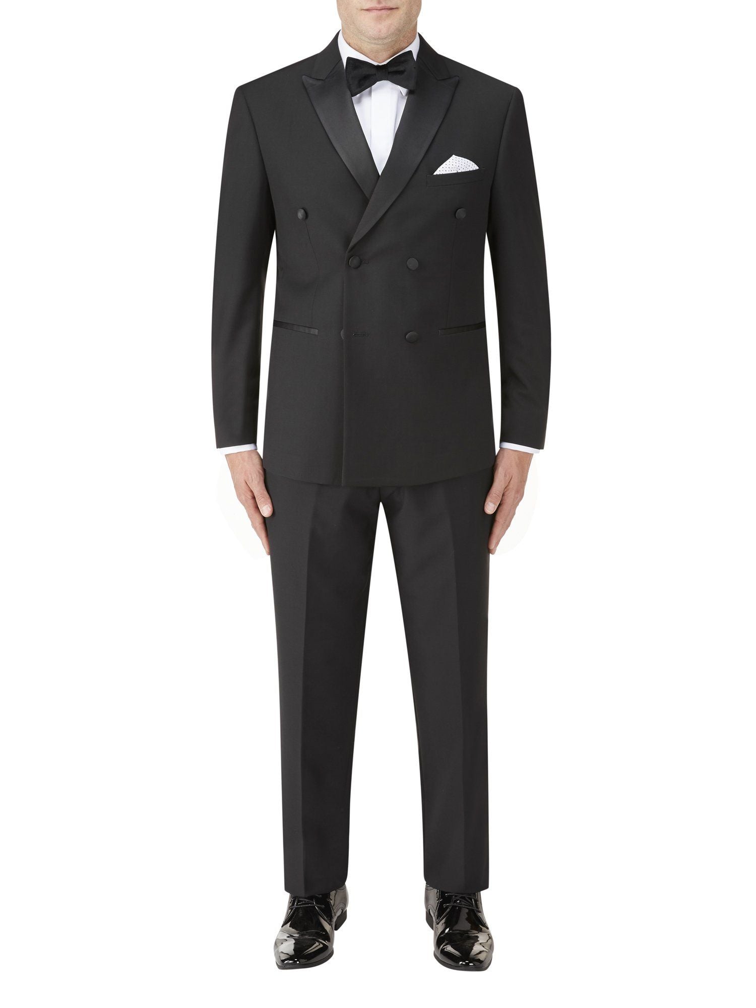 Sinatra Double Breasted Black Dinner Jacket - DUE 4/9/23 - Blazers & Jackets - - THREADPEPPER