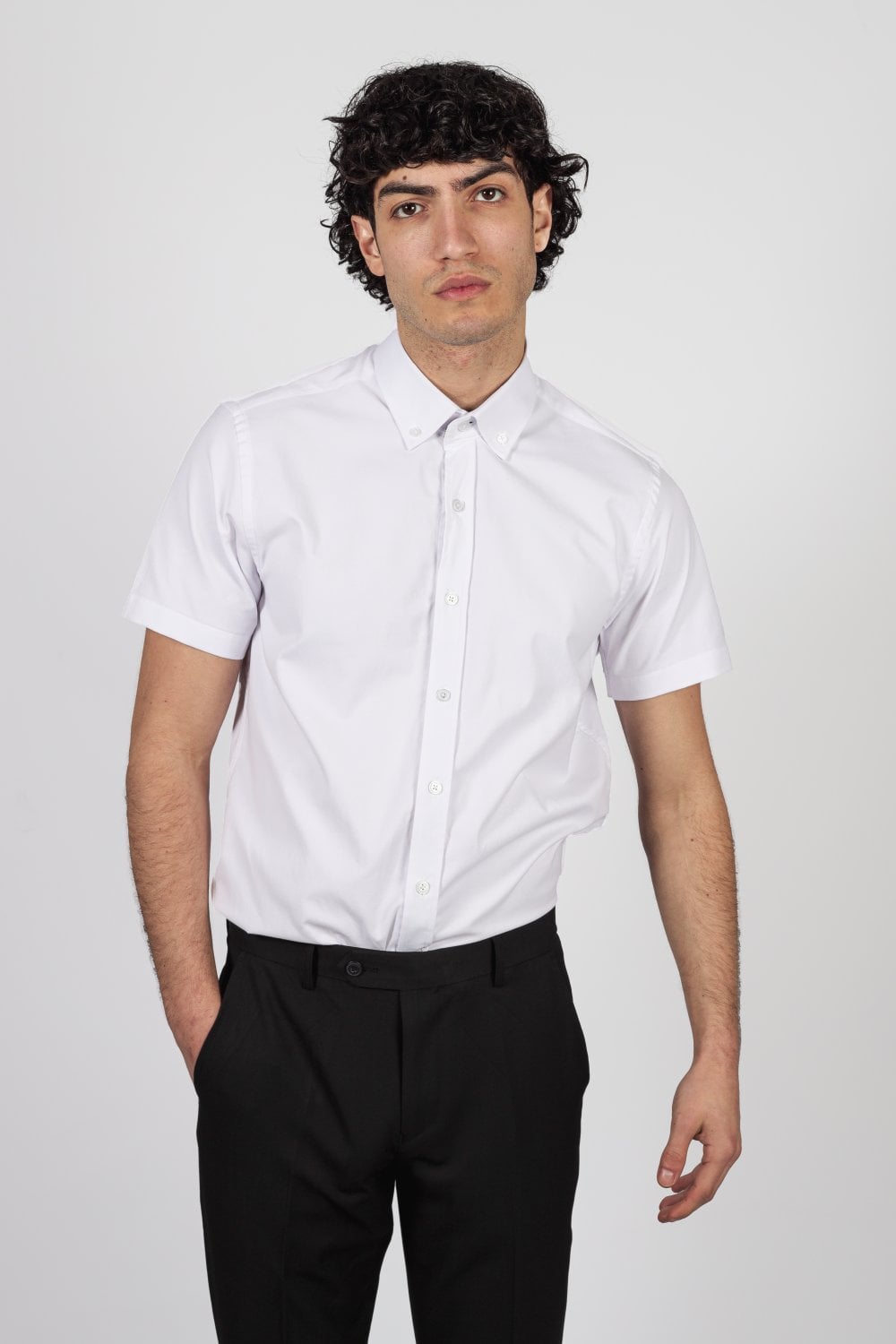 Slim fit button store down shirts short sleeve